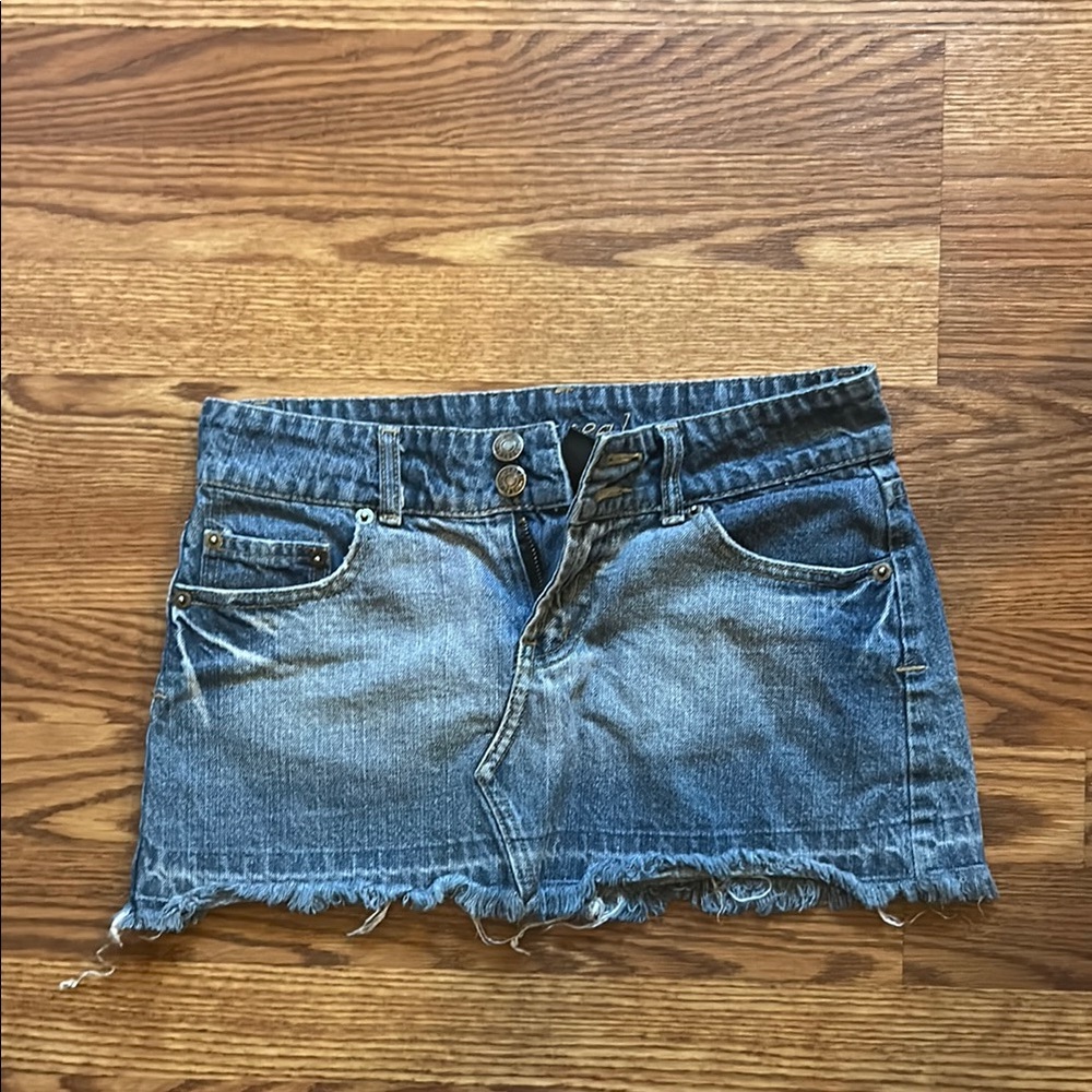 Wet Seal Blue Casual Mini Skirt